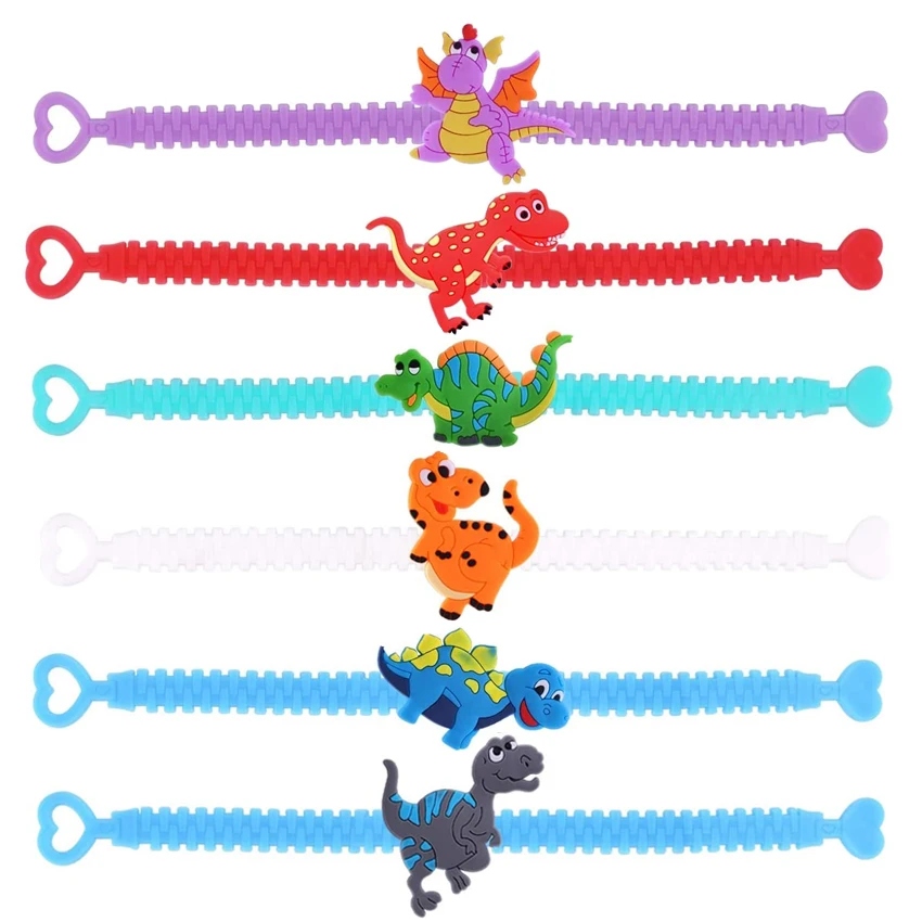 12 шт./лот динозавров вечерние тема подарок детям подарки палец браслет Детский