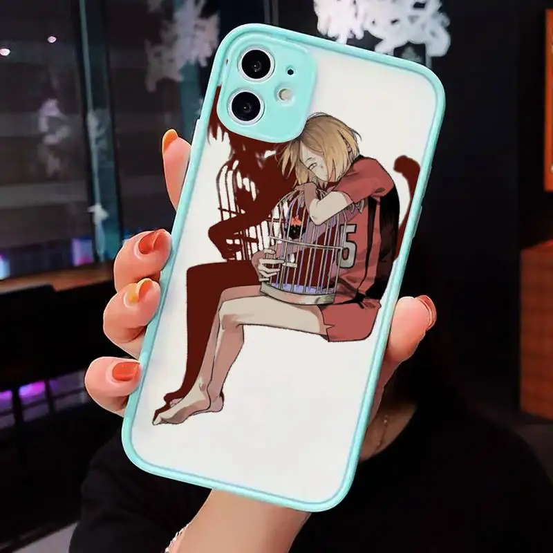 

Kenma Kozume Of Haikyuu anim Phone Cases matte transparent For iphone 7 8 11 12 plus mini x xs xr pro max cover