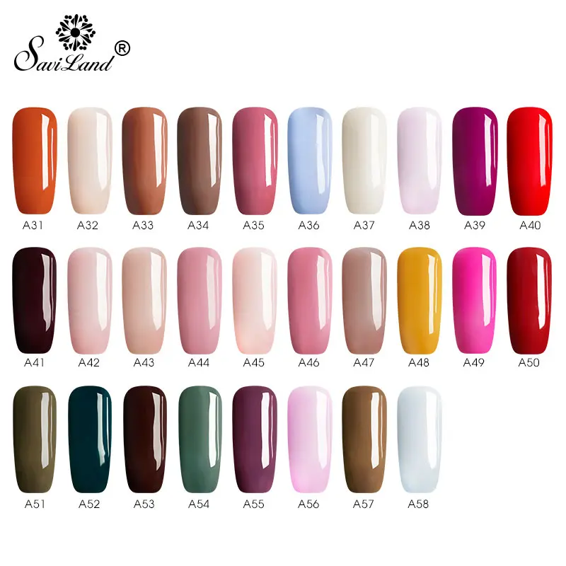 Гель лак для ногтей Saviland блестящий Светодиодный УФ дизайна отмачиваемый Розовый