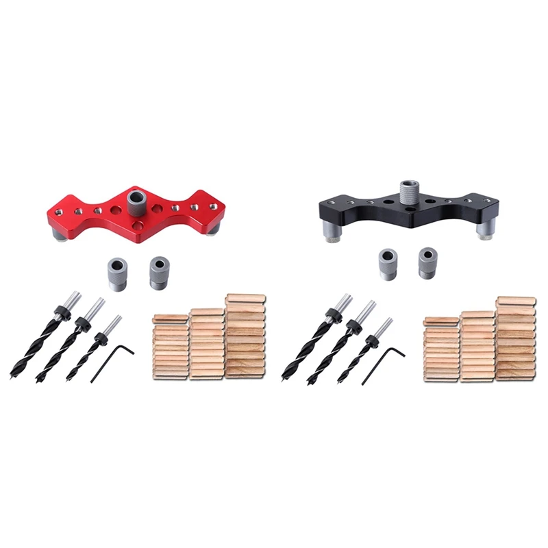 

Woodworking Dowel Vertical Hole Punch Locator Drill 6 8 10mm Jig Set