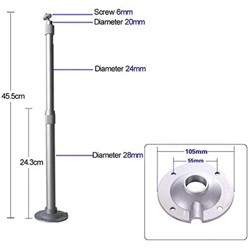 

Projector Wall Support Ceiling Bracket Projector Hanger Holder Aluminum Projection Mount Rotatable 20-40cm