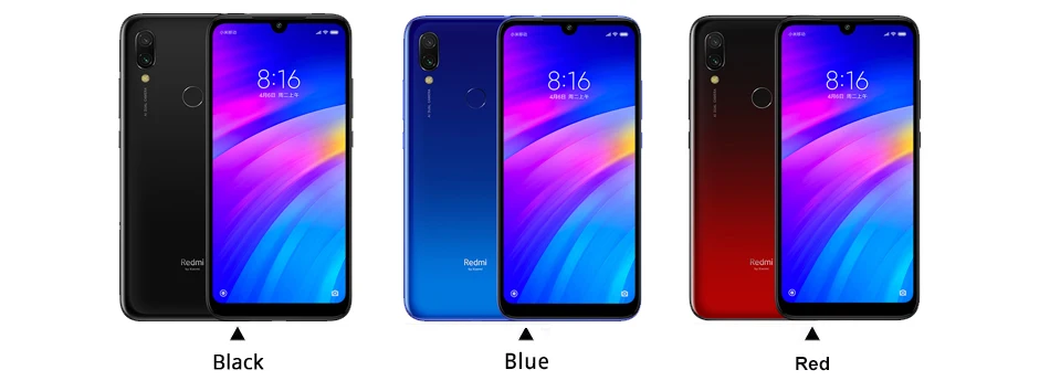 Глобальный Встроенная память Xiaomi Redmi 7 4 Гб 64 Гб мобильный телефон Snapdragon 632 Octa Core 6,26 дюйма, разрешение Full Экран 12MP Камера 4000 мА/ч, Батарея