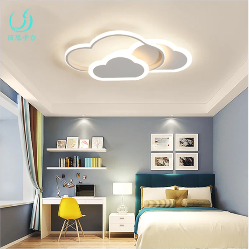 

Bedroom Lamp Children's Room Ceiling Lamp LED Modern Minimalist Creative Warm Love Lamp Cloud Lighting Chandelier