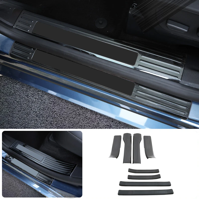 

Car Styling 8PCS Stainless Steel Scuff Plate Inner&Outer Door Sill Threshold Cover Trim For Ford Escape Kuga 2020 2021