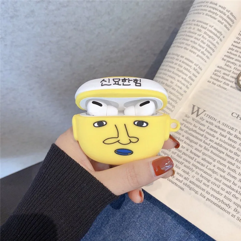 

Cartoon Bluetooth Earphone Case for AirPods Pro Silicone Headphones Cover for Airpods 2 3 Cute Protective case Abstract people