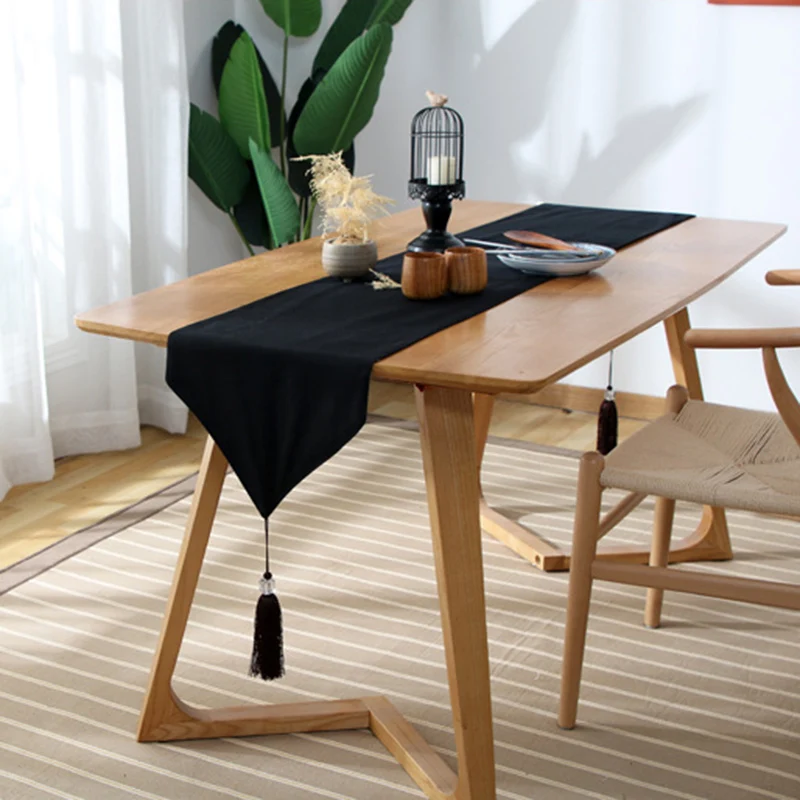 Простой однотонный домашний декор для стола текстиль модный белый стол с флагом