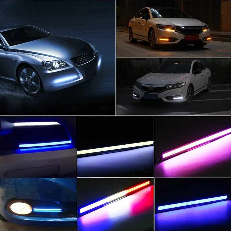 

2PCS New 17CM LED COB Daytime Running Light Waterproof DC12V Car Light Source Parking Fog Bar Lamp Strip Auto Light Strip