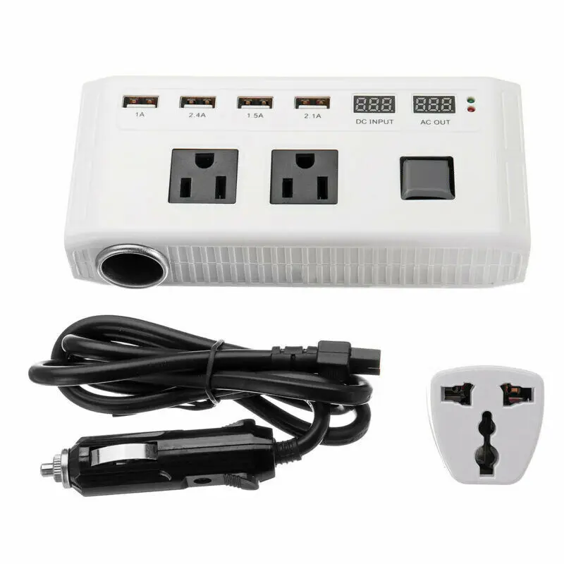 Автомобильный инвертор с чистым синусом Мощность DC12V для AC110V/220V USB Зарядное