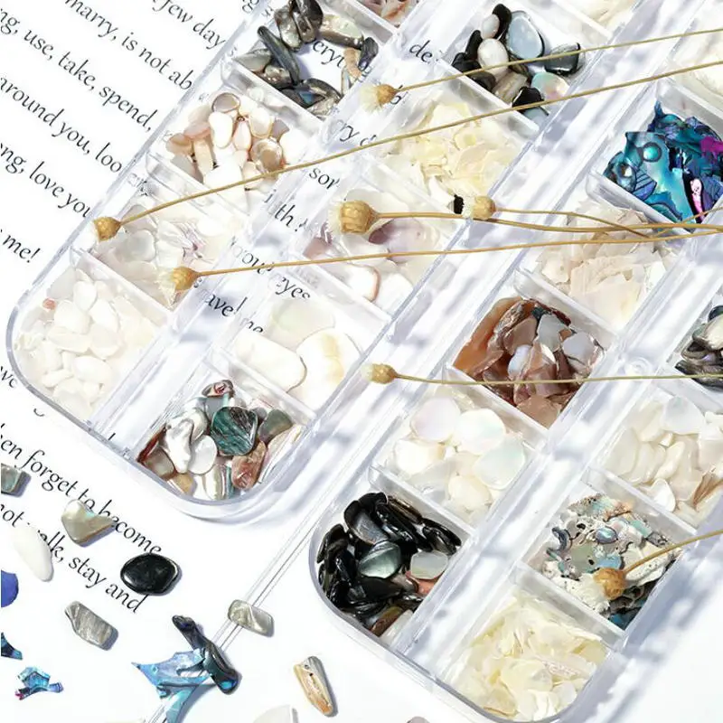 Оболочка хлопья металлические заклепки для дизайна ногтей крафт Декор DIY сушеный