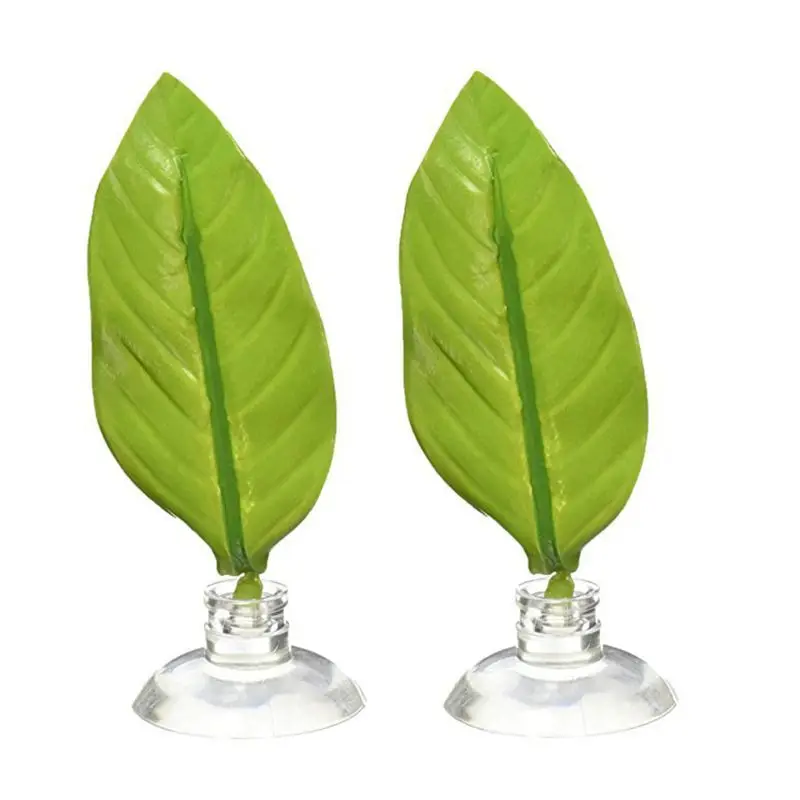 

C5AD Aquarium Fish Tank Betta Bed Leaf Hammock Decoration Landscaping Simulation