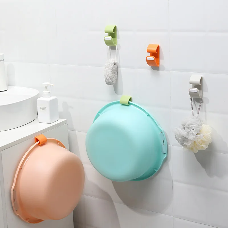 

Крючок для хранения раковины без вискозы, перфорированный настенный зажим для раковины, пластиковый липкий крючок для ванны