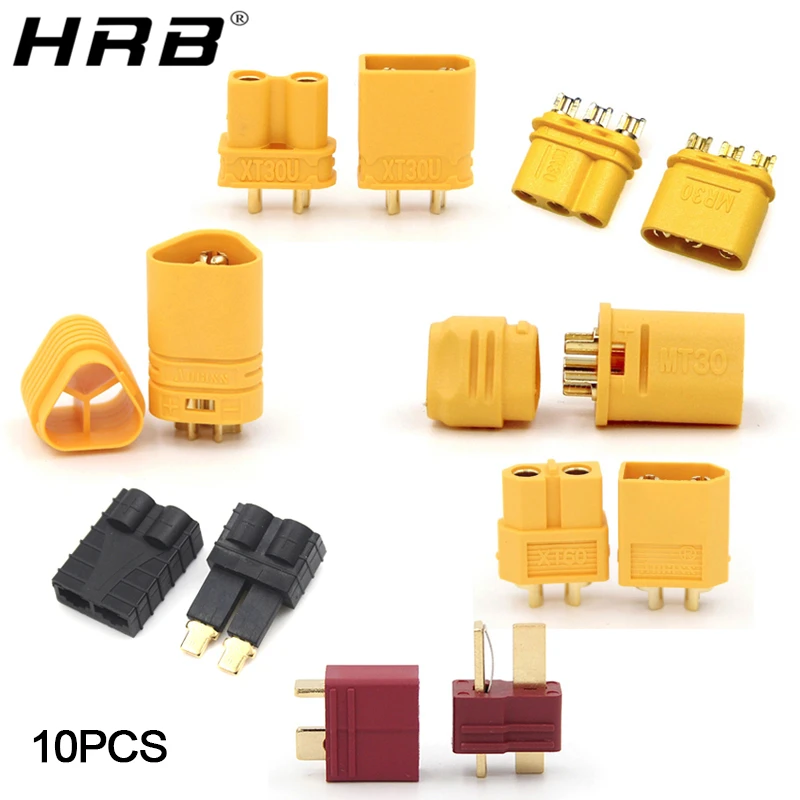 10 шт amass t xt60 xt30u mr30 mr60 mt30 mt60 deans штыревой разъем