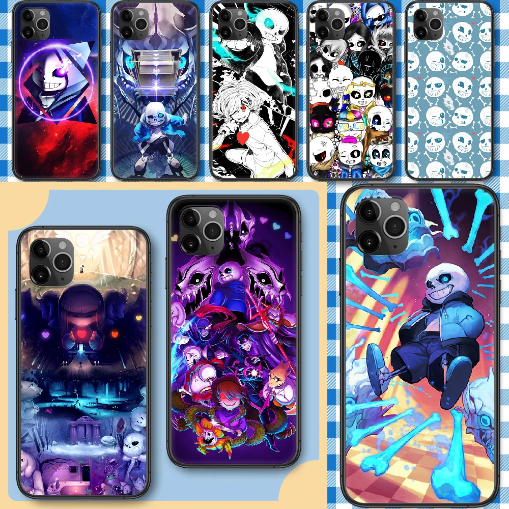 

undertale sans game Phone Case For iphone SE 2020 6 6S 7 8 11 12 13 Mini Plus X XS XR Pro Max black soft hoesjes art prime tpu