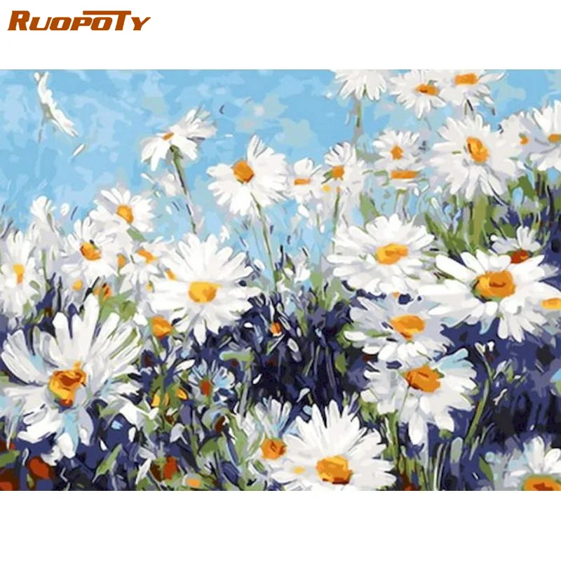 

RUOPOTY 5D Diamond Painting Full Drill Flower Decorations For Home Diamond Embroidery Mosaic Cross Stitch Handmade Gift