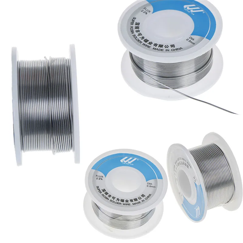 

Soldering Wire Flux Reel Tube Solder Wire Tin 0.8mm/1.0mm Pb:40%,Sn:60%,Flux: 2% KW -60/40 Lead Roll Clean Rosin Welding Core