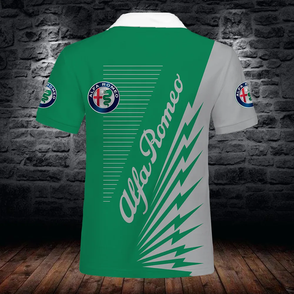 Рубашка-поло мужская с коротким рукавом хлопок 3d-цифровая печать логотипа