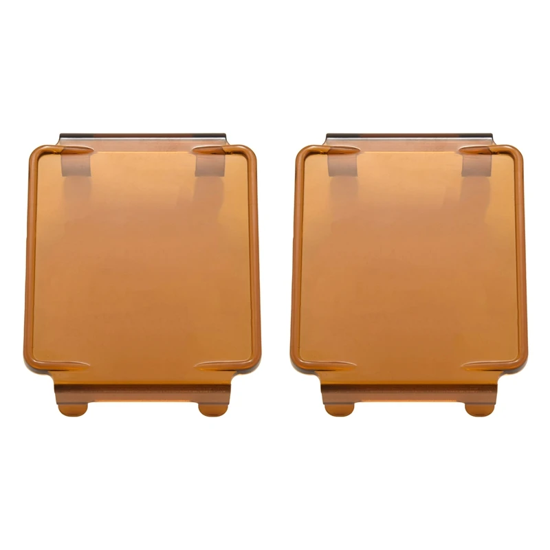 

4 Pcs 3 Inch Amber Led Pod Covers Square Led Light Bar Covers Led Cube Covers Protective Light Bar Lens Covers