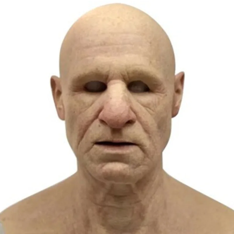 Страшная маска из латекса для старика забавная латексная Pld на всю голову косплея