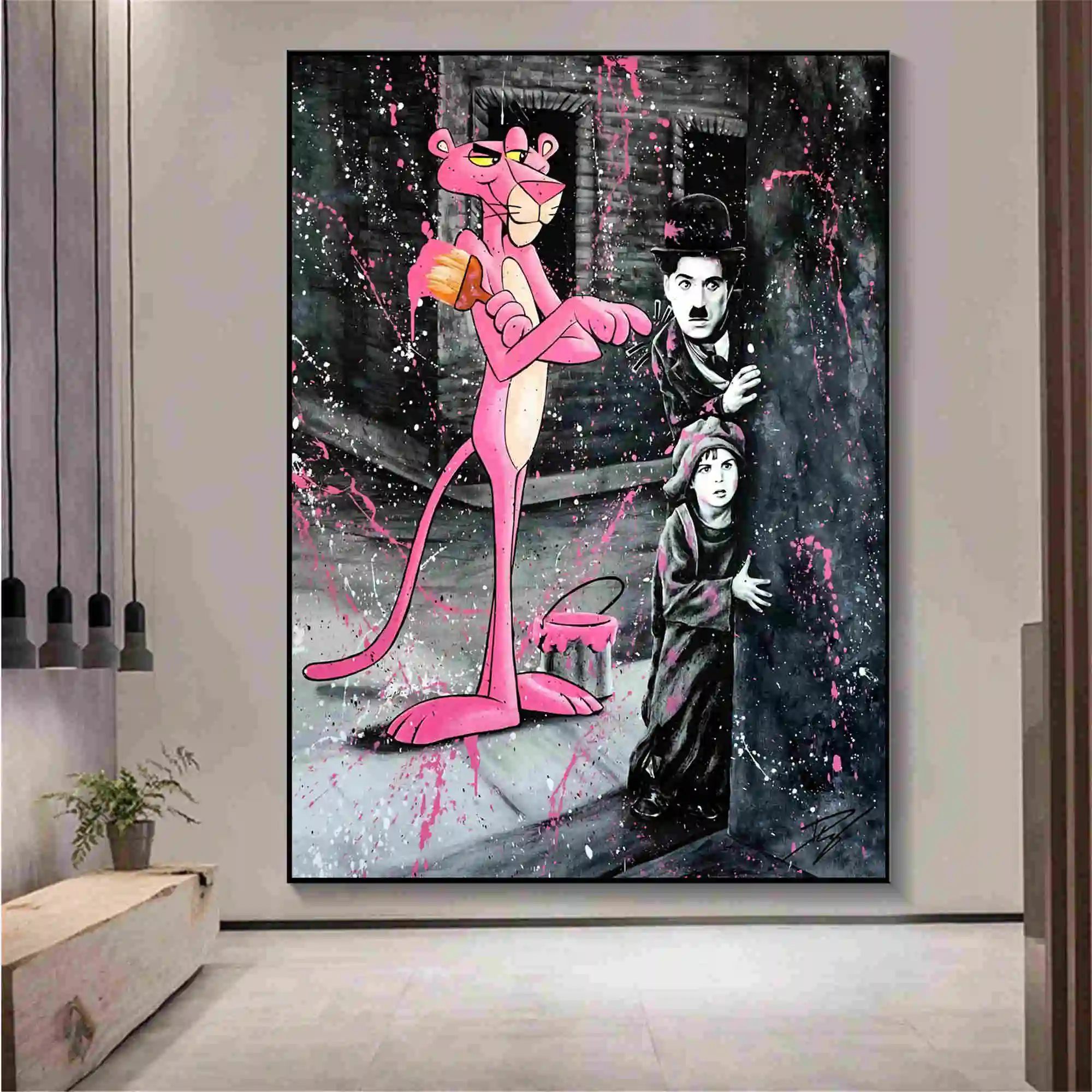 

Hide and Seek Canvas Oil Painting, Graffiti Art, Modern Pop Art, Graffiti Style Original Oil Painting, NOT PRINT