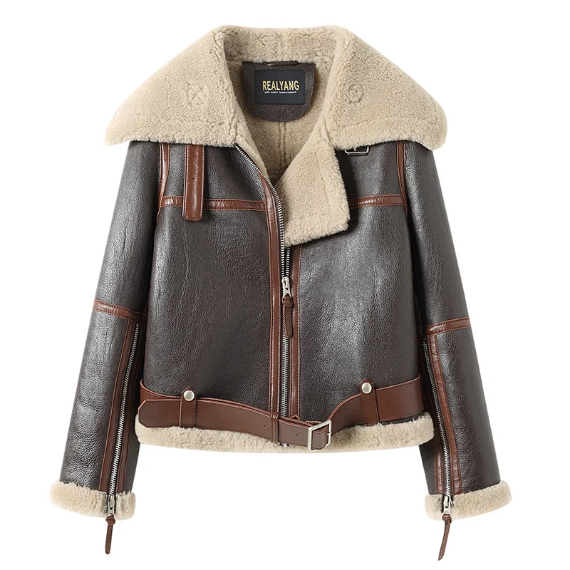 2019 зимнее пальто из натурального меха женская куртка натуральной овчины