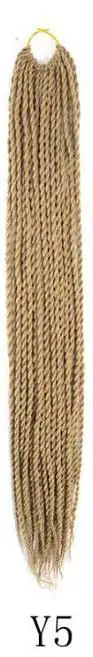 Qphair Ombre Сенегальские вьющиеся волосы крючком косы 24 дюйма 30 корней/упаковка синтетические плетеные волосы для женщин черные кроличьи волосы - Цвет: y5