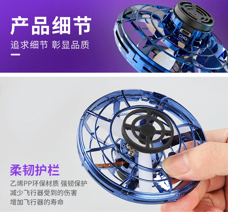 Flynova мини НЛО Дрон 3D прокатки индукции Дрон Квадрокоптер игрушка самолет Дрон светодиодный Fingertip гироскоп Игрушка Дети, игрушки для взрослых подарок