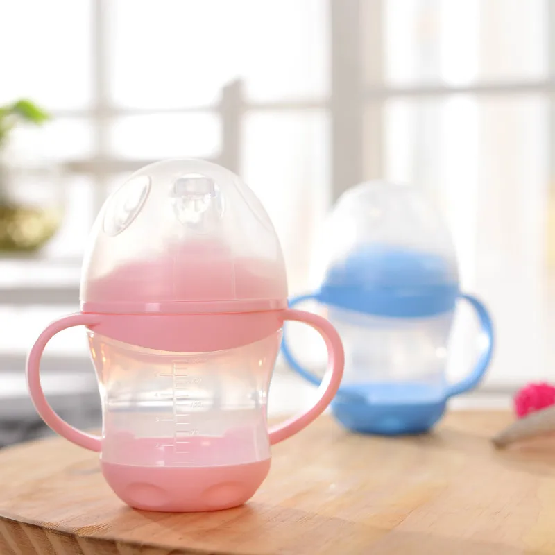 Детские чашки с HandleSuction бутылочки для кормления, чашки для младенцев, бутылки для кормления с водой, детские бутылочки для кормления, Детские тренировочные чашки с ручкой