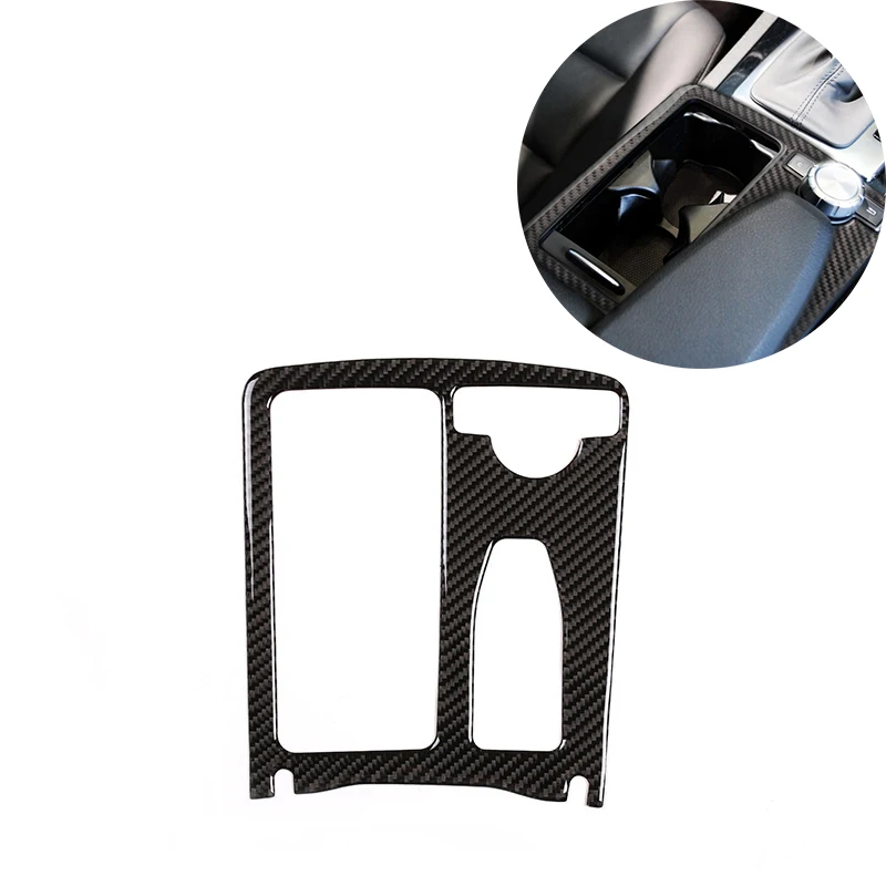 

Auto Center Console Water Cup Holder Panel Cover Trim Panel Frame Car Interior Mouldings for Mercedes Benz C E Class W204