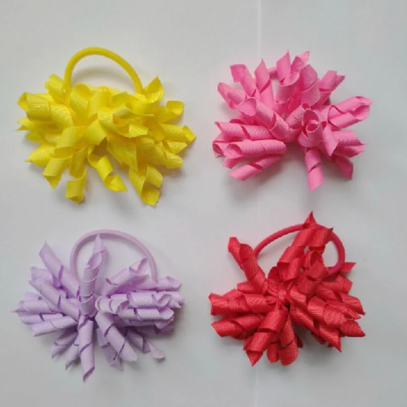 Предмет гордости банты волосов зажимы типа крокодил Curl кисточкой фигурная лента