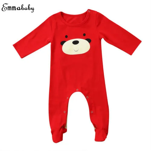 

Xmas Deer Infant Baby Boy Girl Long Sleeve Cartoon Jumpsuit Romper Clothes Outfit Gift 0-18M