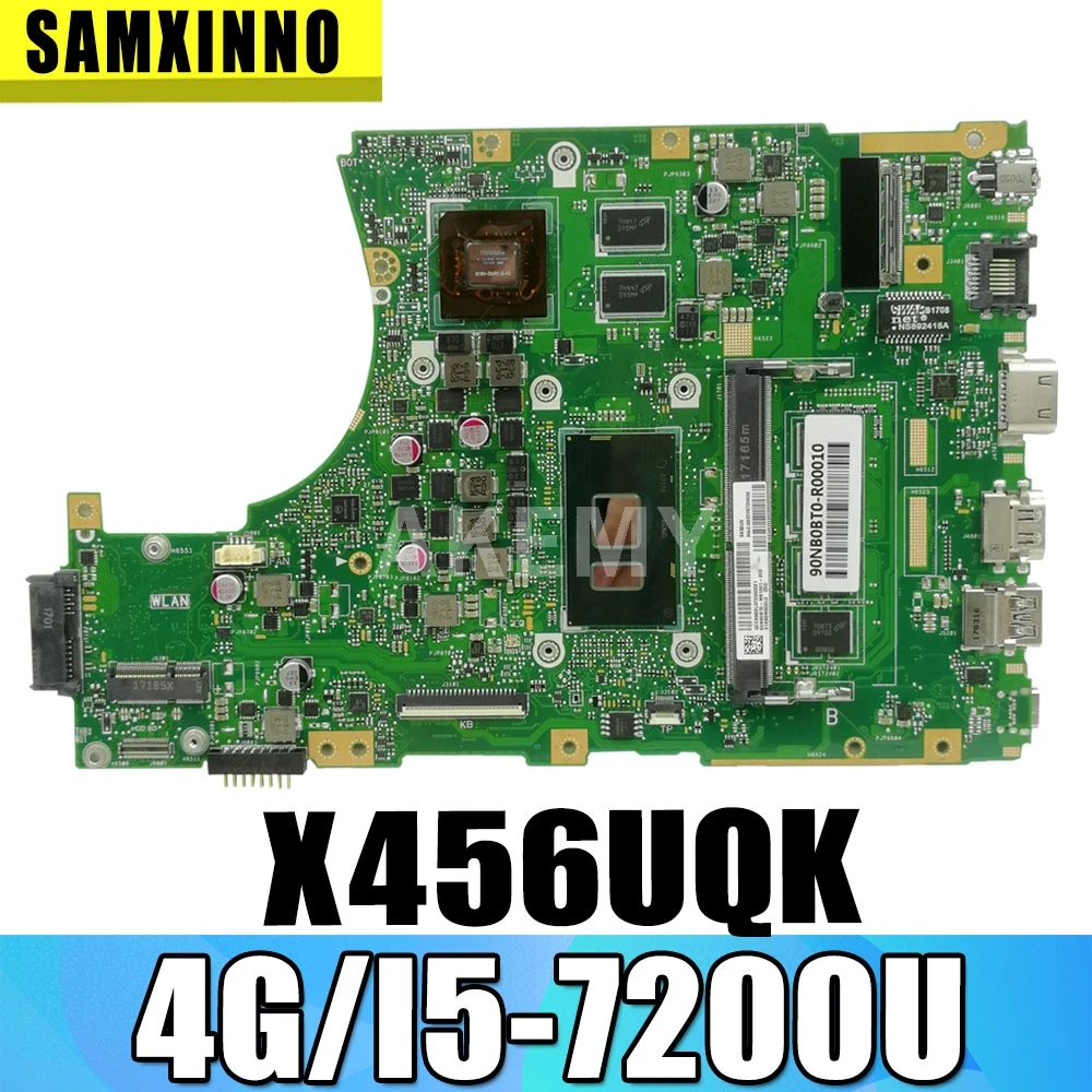 

New X456UQK Mainboard For ASUS X456UVK X456UQK X456UB X456UJ F456U X456UV A456U Laptop Motherboard 4G/I5-7200U GT930M/GT940M