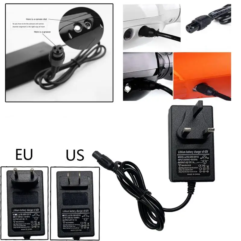 

Electric Scooter Power Adapter For Xiaomi/Hoverboard Balance Car Electric Scooter Power Mini Charger Scooters Parts 42V 1A WB