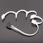 Кабель питания Molex с 4-контактным штекером на 5-контактный разъем SATA для жесткого диска, адаптер питания для жесткого диска, кабель питания для DIY ПК сервера, 24 дюйма