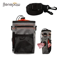 benepaw 2 in 1 dog treat bag poop bag dispenser reflective waterproof big capacity pet training pouch shoulder strap waist belt