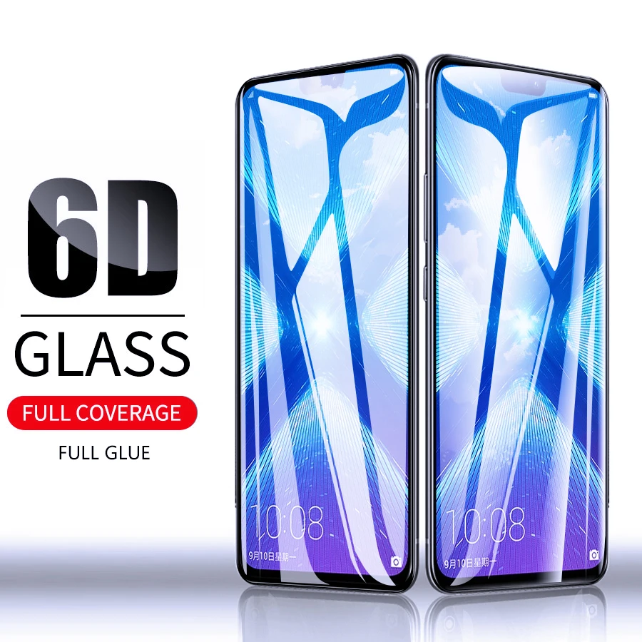 2 шт полное покрытие Защитное стекло для honor 8x протектор экрана CHYI полный клей