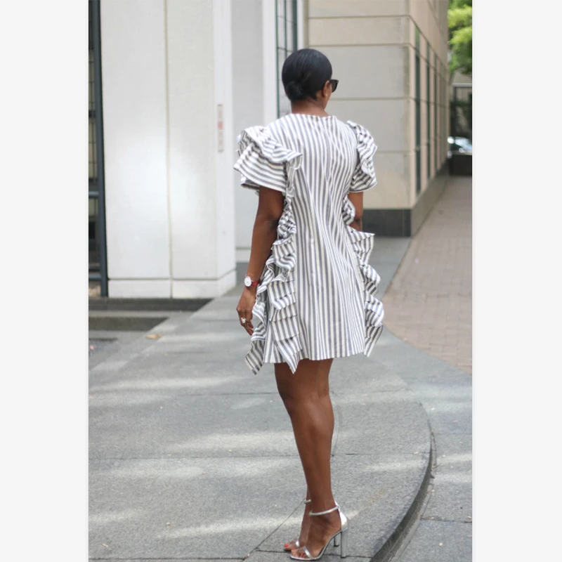 Платье для мамы и дочки семейная Одинаковая одежда пляжная юбка в полоску с