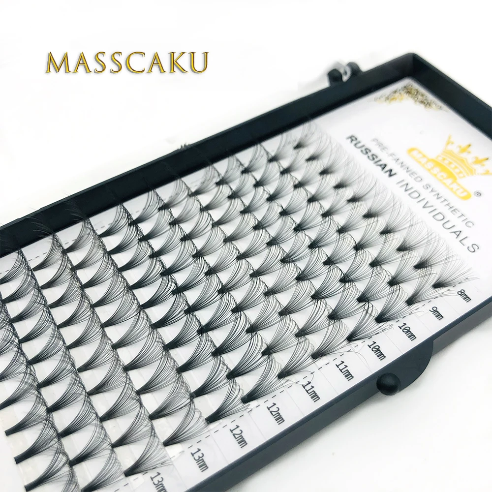 MASSCAKU накладные ресницы для макияжа Maquillaje 1 чехол готовые вееры высокое качество