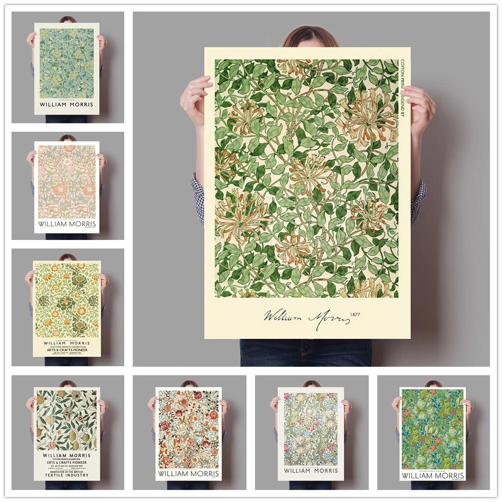 Выставочные плакаты с изображением Вильяма Морриса холст картина галерея