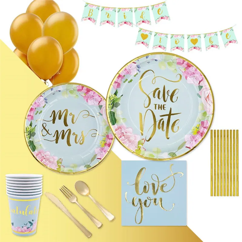 Одноразовая посуда для невесты девичника вечерние команды свадебной вечеринки