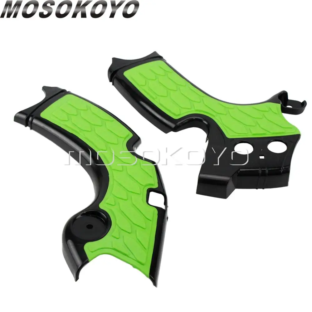 black green Зеленый Dirt Bike X-Frame Guard для Kawasaki KXF250 KX250F KX250- мотокросса X Захваты защитная рамка - Цвет: black green