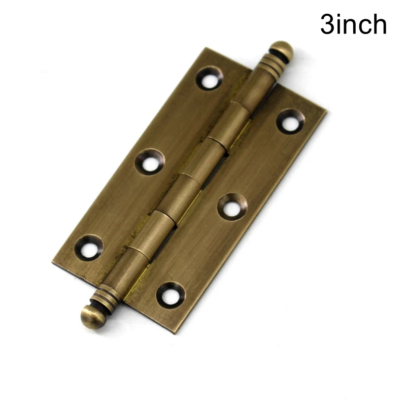 Decorative Cabinet Hinges Vintage Brass Furniture Kitchen Cupboard Door Folding Butt 2&quot/2.5&quot/3&quot-4Pack |