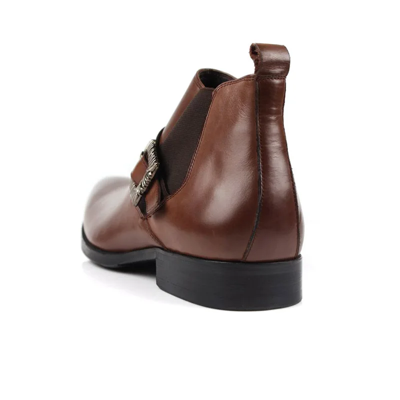 Мужские ботильоны модные черные/коричневые ботинки челси Классические ручной