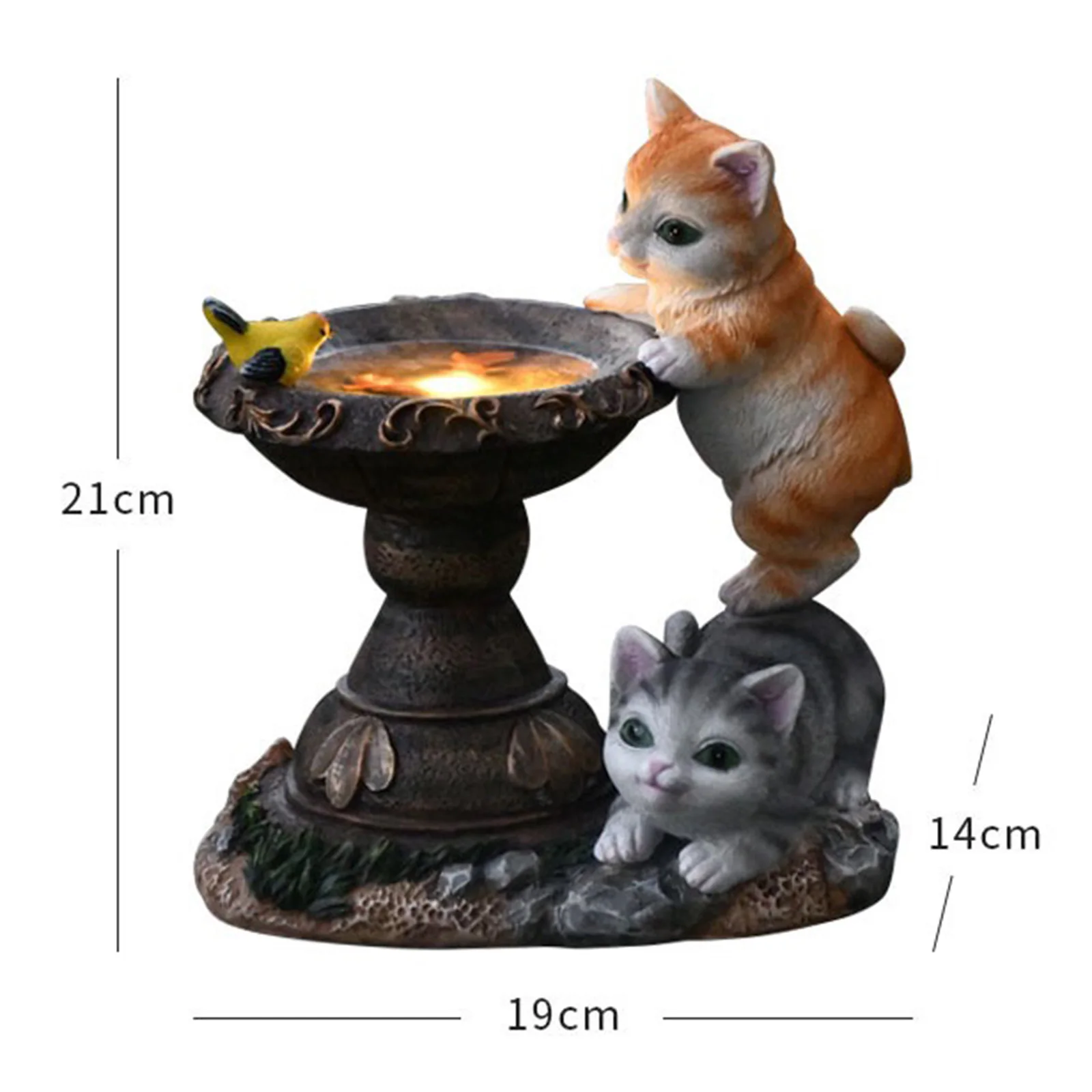 

Cute Cat Model Solar Lamp Night Light Garden Animal Sculpture Led Light Garden Resin Ornament Garden Yard Outdoor Patio Figurine
