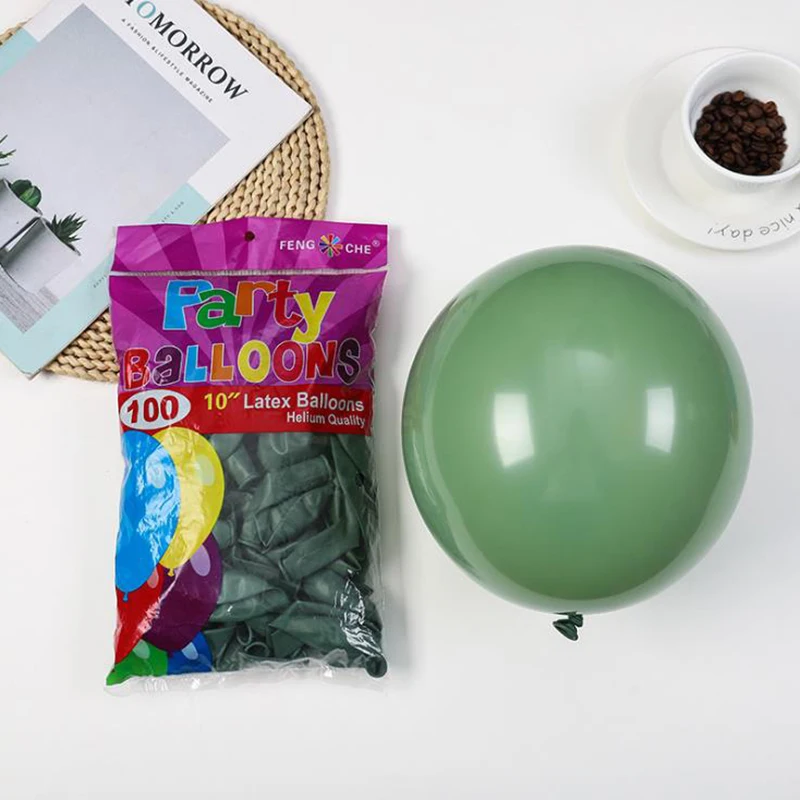 Guirnalda de arco de globos de animales para decoraci&oacute;n de fiestas, Kit de globos de Safari de la selva, caf&eacute; verde salvia, boda, primer cumplea&ntilde;os, 174 piezas-2