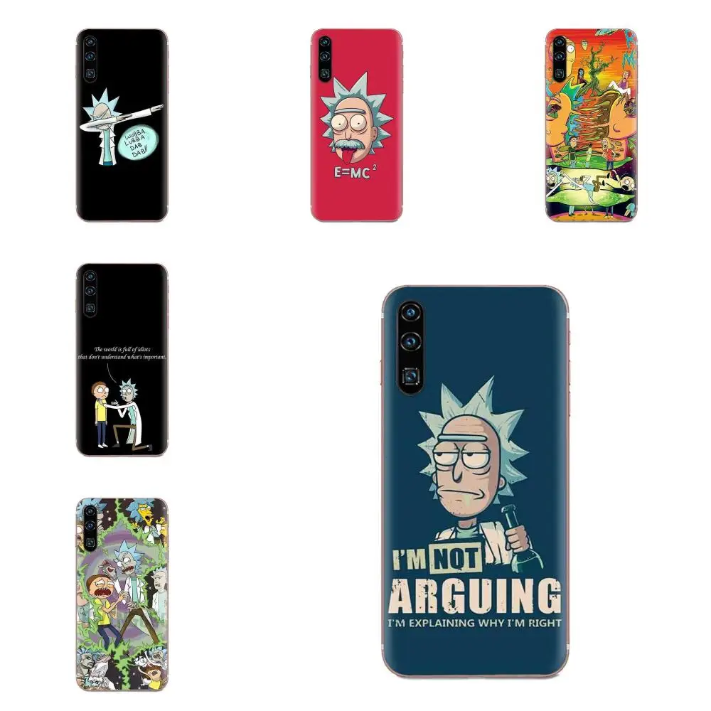 Вертикальный чехол для телефона с героями мультфильмов Рик и мор Huawei Honor 5C 5X 6A 6X 7 7A