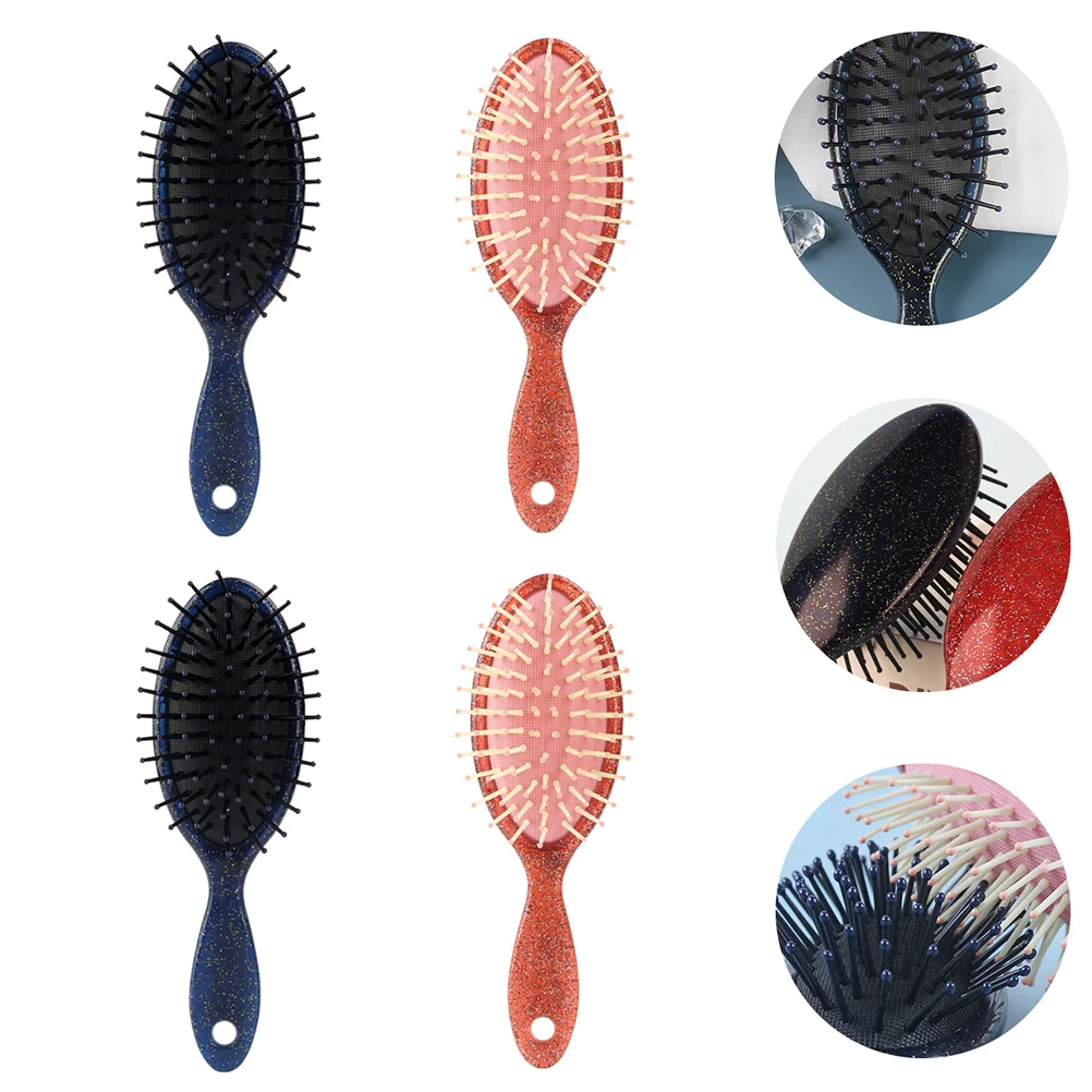 

4PCS Comfortable Airbag Comb Oval Airbag Hairbrush Hairdressing Tool Accessory