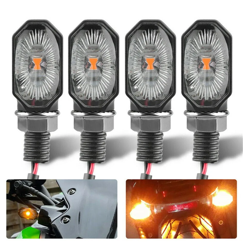 

4pcs 12V 1SMD Mini Universal Motorcycle Turn Lights LED Signal Indicators Lights IP67 Waterproof Motorcycle Accessories