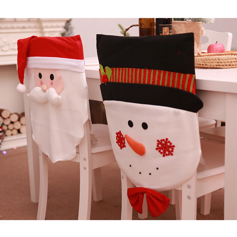 Элегантные рождественские Чехлы для кухонных стульев с изображением Санта