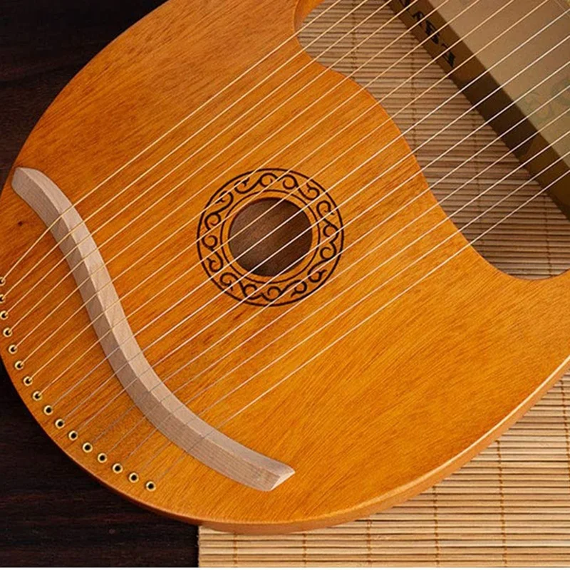 Lyre Harp 16 деревянных струн из массива дерева красное дерево с тюнинговым ключом для