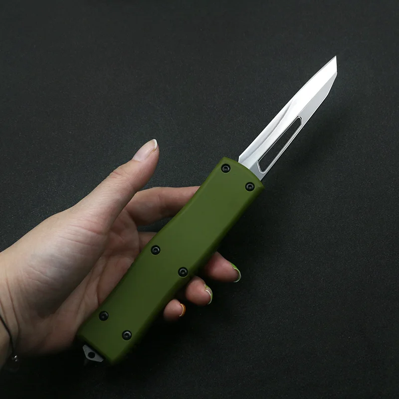 

SF New 4 Styles X85 440C Mirror Light Treatment Blade Zinc Aluminum Alloy Handle Outdoor EDC OTF Tactical Knife Holiday Gift